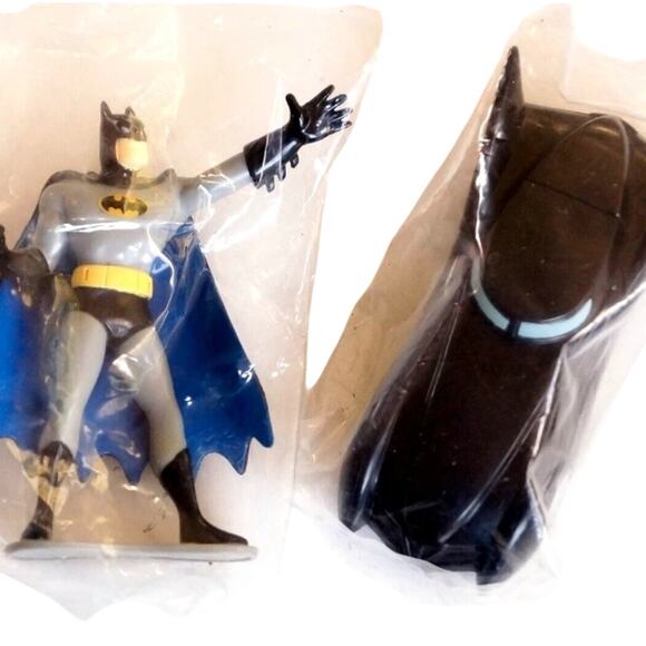 VINTAGE DC Comics Batman & Batmobile Cake Topper Set NIP 2006-07 - Picture 1 of 12